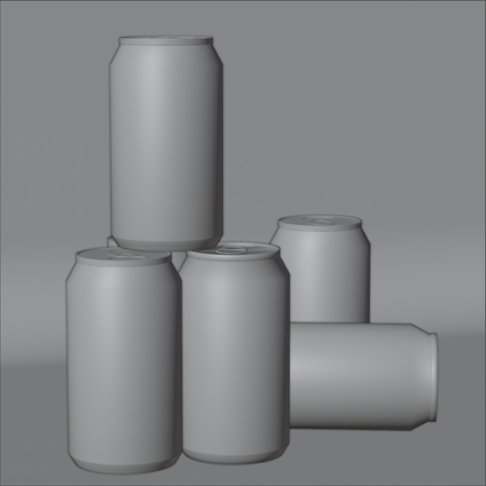 Unbearbeiteter Render ohne Material und Licht